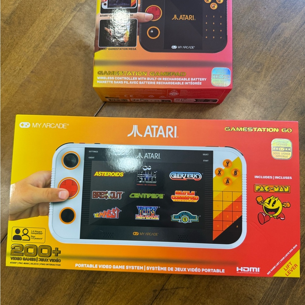 Atari Gamestation Go - White and Orange Handheld Console